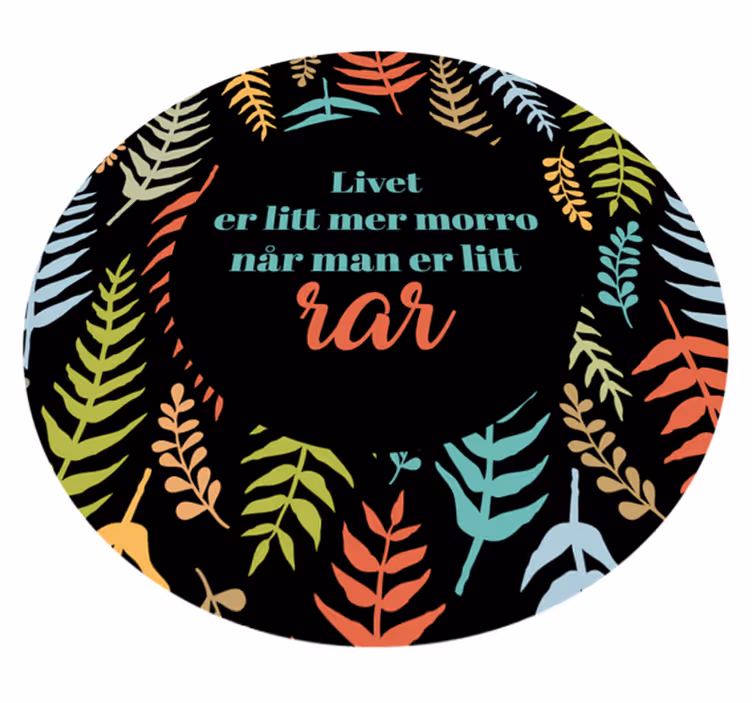 Livet er morro når man er rar vinyl teppe - Tenstickers