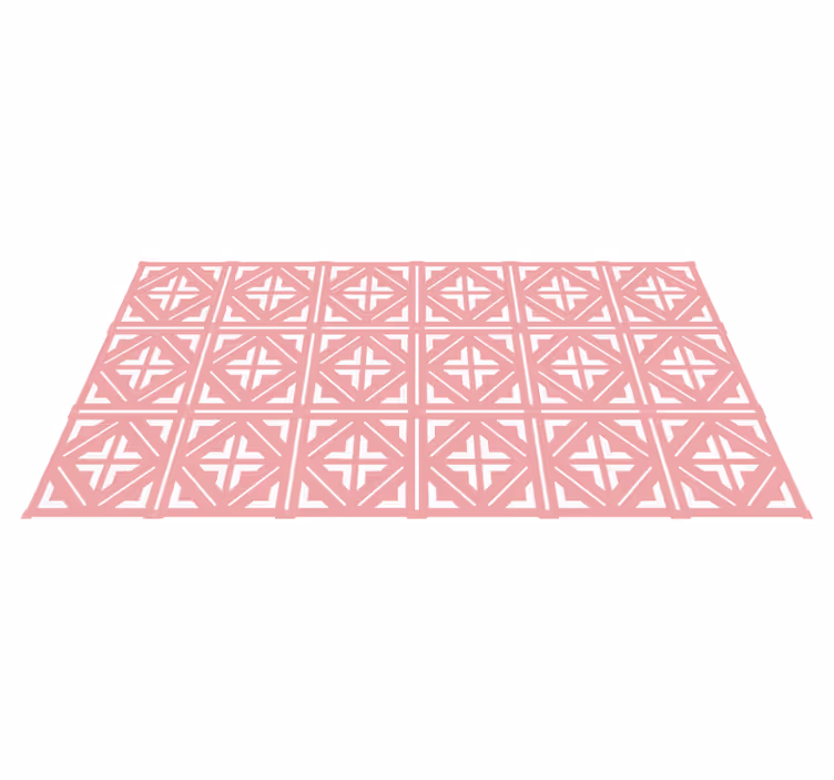 Rosa fliser mønster fliser vinyl teppe - Tenstickers