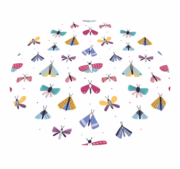Fargerik insektsamling vinyl teppe baby - Tenstickers