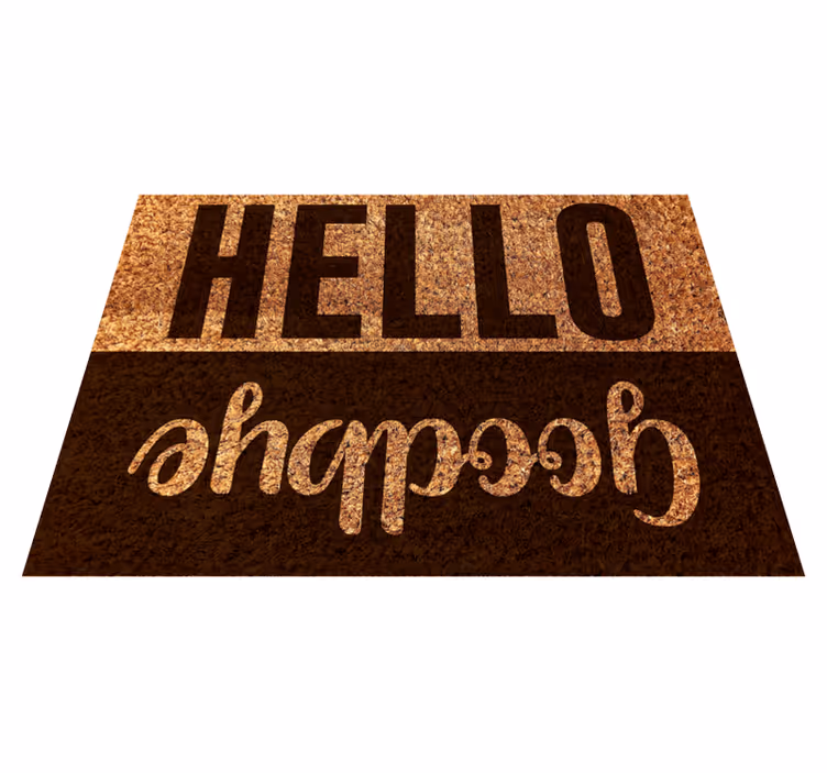 Hallo farvel teksturert vinyl teppe mottak - Tenstickers