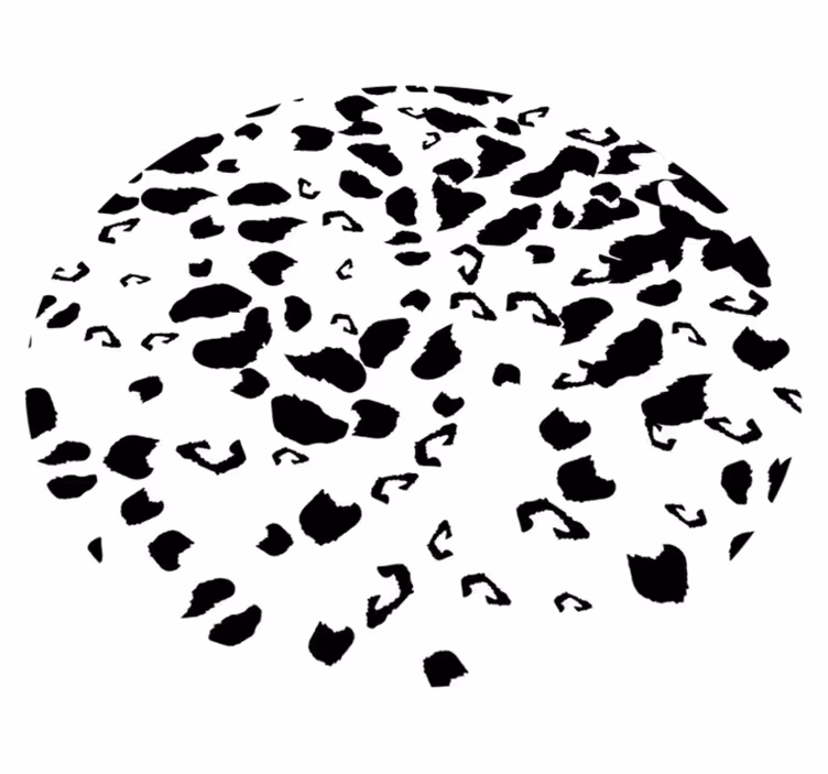 B & w leopardmønster dyretrykk vinyl teppe - Tenstickers