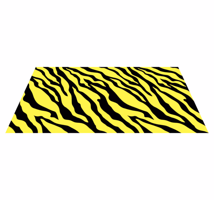 Vinyl teppe dyreavtrykk gul zebra mønster - Tenstickers