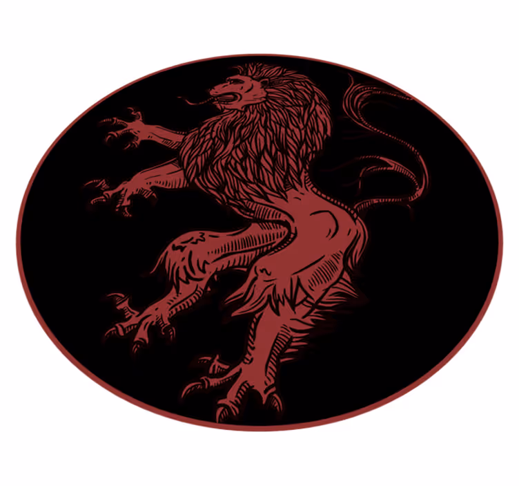 Eldgammel løve design vinyl teppe - Tenstickers