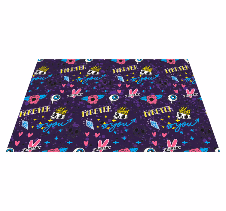 For alltid du designer Vinyl teppe flere barn - Tenstickers
