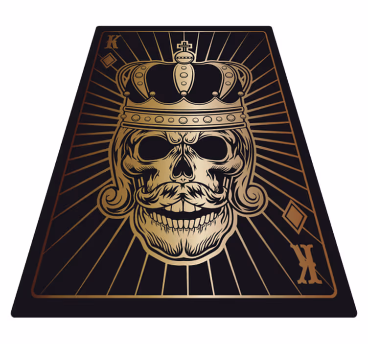 Hodeskallekronemotiv Halloween vinyl teppe - Tenstickers