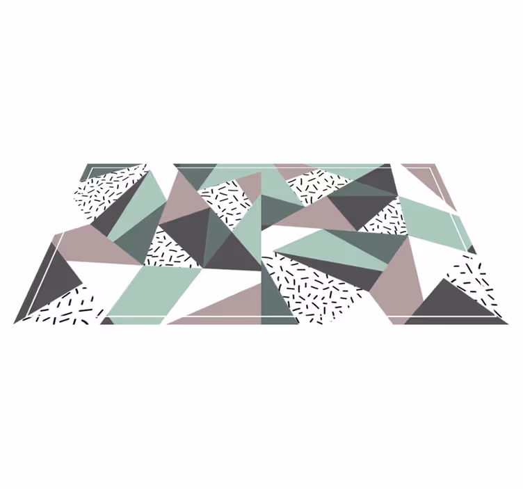 Abstrakte trekantede former vinyl teppe geometrisk - Tenstickers
