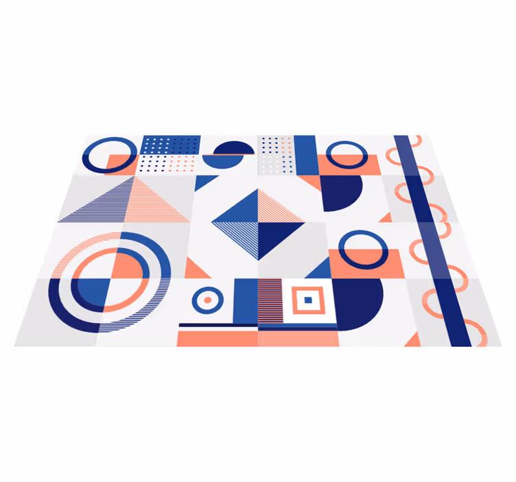 Skandinaviske geometriske mønster geometriske vinyl teppe - Tenstickers