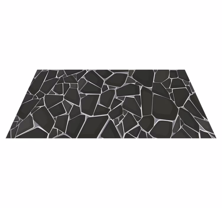 Grå geometriske vinyl teppe i betongstruktur - Tenstickers