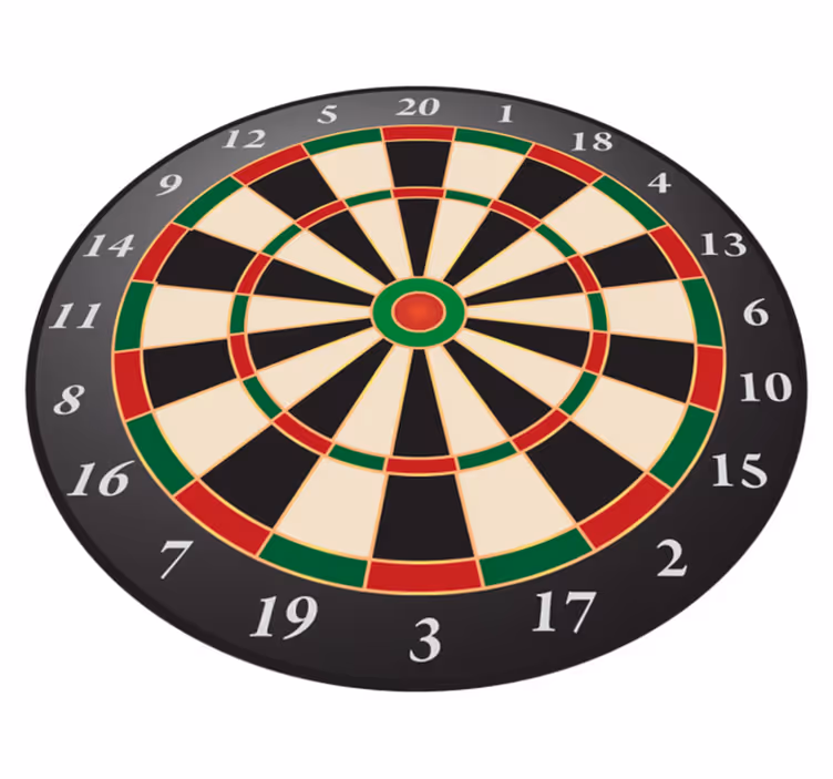 Moderne darttavle spillmatte - Tenstickers