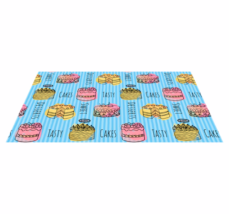 Smakfulle kaker moderne vinyl teppe - Tenstickers