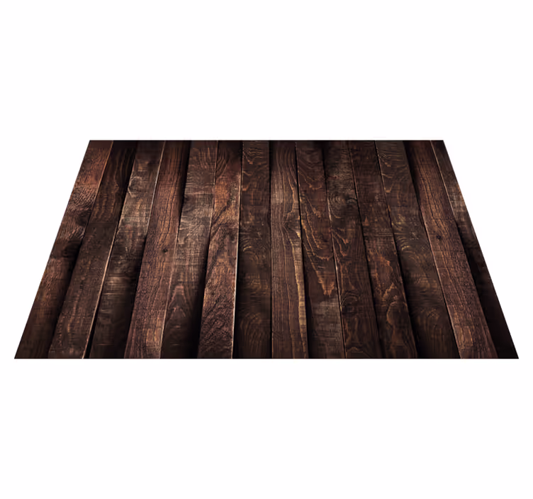 Treplank vintage vinyl teppe - Tenstickers