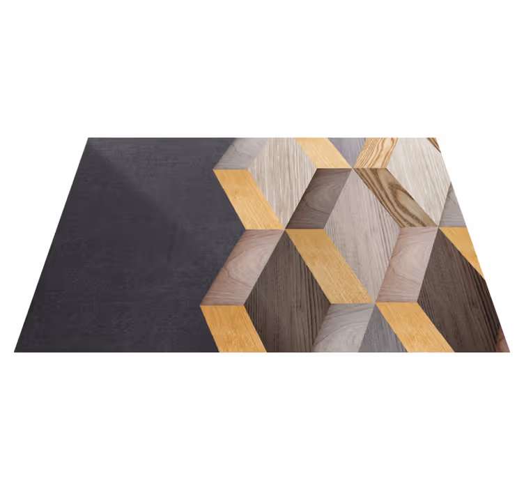 Treplank 3d hull tekstur tre vinyl teppe - Tenstickers