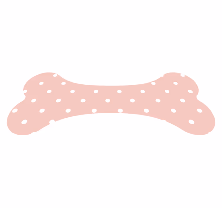 Rosa prikkete bein vinyl teppe moderne - Tenstickers