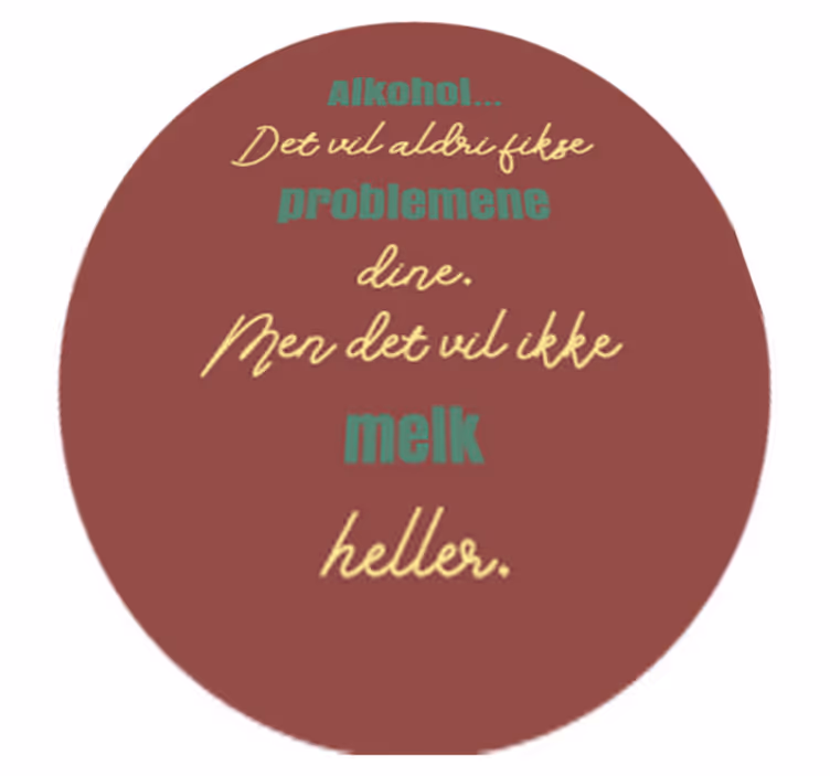 Morsomt kjøkken tekst alkohol tilpasset vinyl teppe - Tenstickers