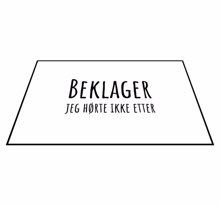 Morsom ikke lytter tekst tilpasset vinyl teppe - Tenstickers