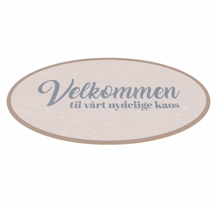 Velkommen til vårt kaotekst vinyl teppe - Tenstickers
