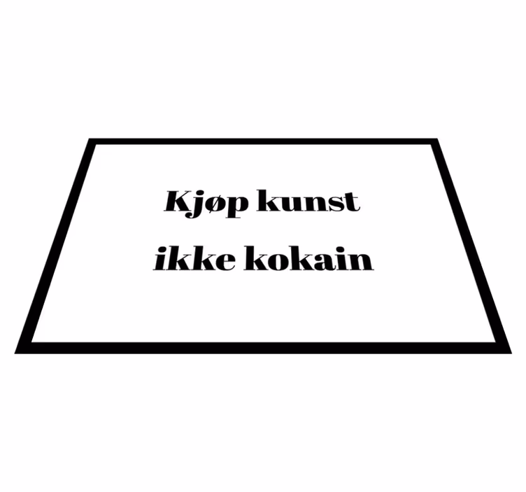 Kjøpe kunst ikke kokain tekst vinyl teppe - Tenstickers