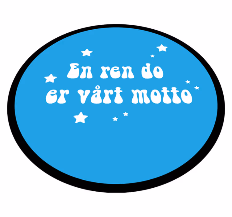 Et rent skåltekst vinyl teppe - Tenstickers
