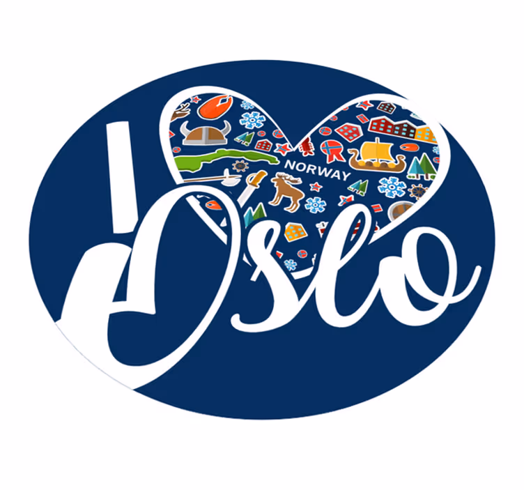 Jeg elsker oslo-folk vinyl teppe sagn og tekster - Tenstickers