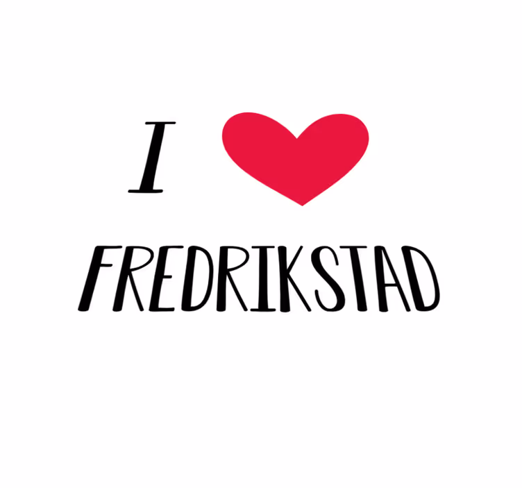 Jeg elsker fredrikstad nordisk vinyl teppe - Tenstickers