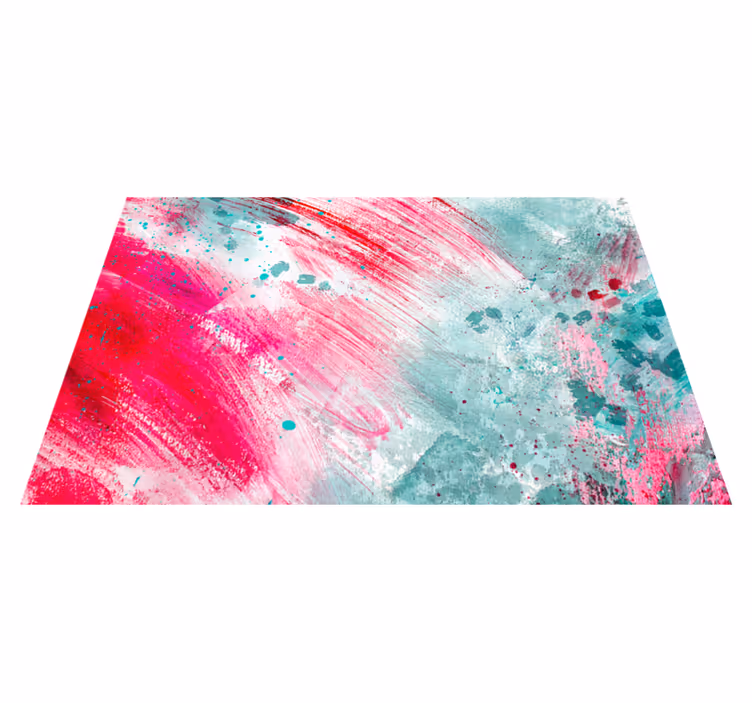 Moderne kunst fargerik sprut moderne vinyl teppe - Tenstickers