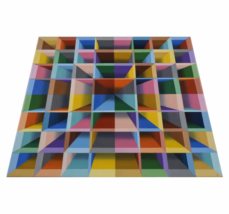 Moderne kunst fargerike moderne vinyl teppe - Tenstickers