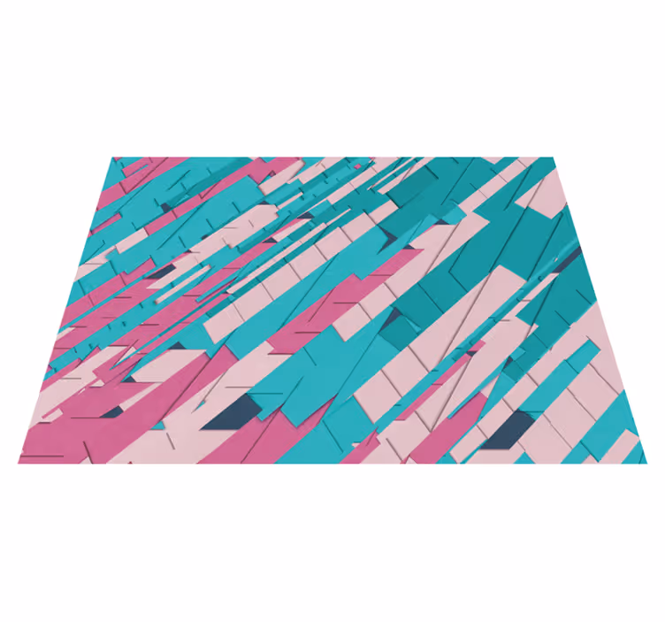 Moderne kunst fargerike moderne vinyl teppe - Tenstickers