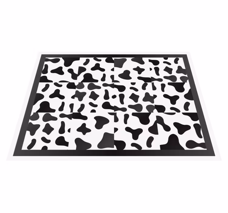 Ku fliser animal print vinyl teppe - Tenstickers