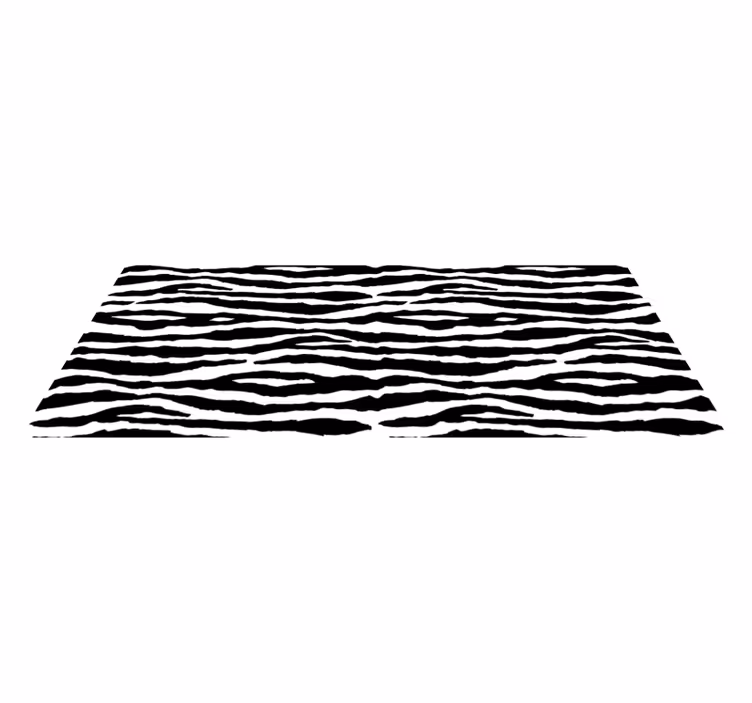 Zebra striper dyretrykk vinyl teppe - Tenstickers