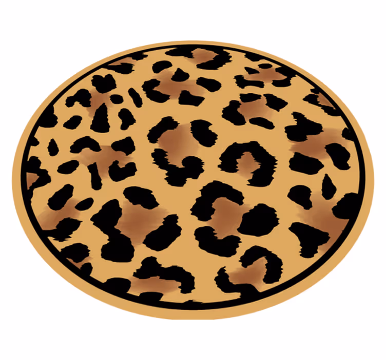 Vill leopardmønster vinyl teppe dyreavtrykk - Tenstickers