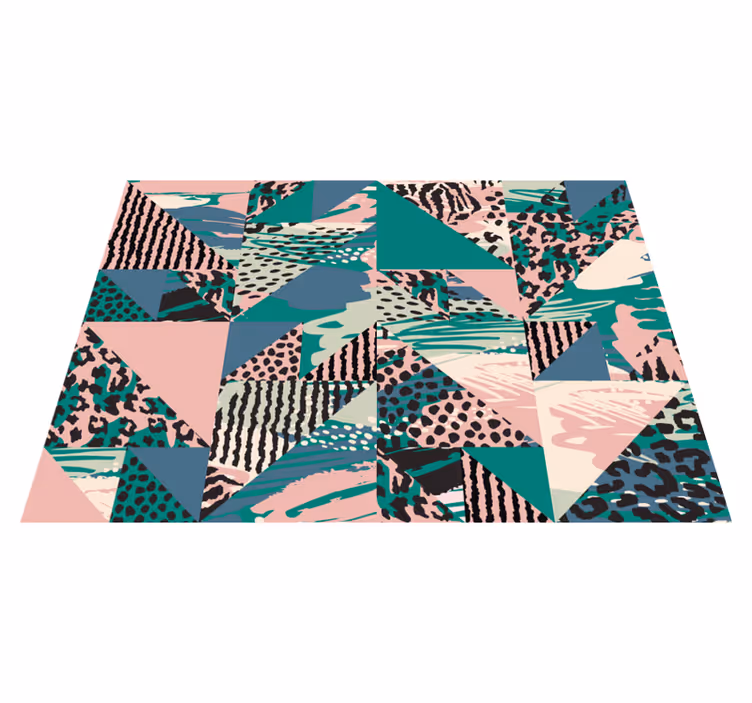 Etnisk leopard fliser dyretrykk vinyl teppe - Tenstickers