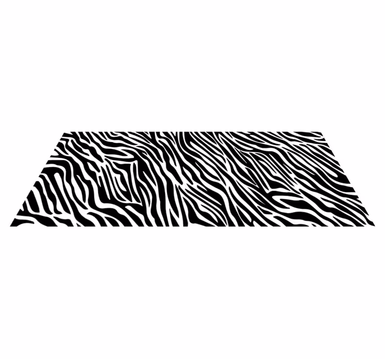 Tynne sebrastriper dyreprint vinyl teppe - Tenstickers