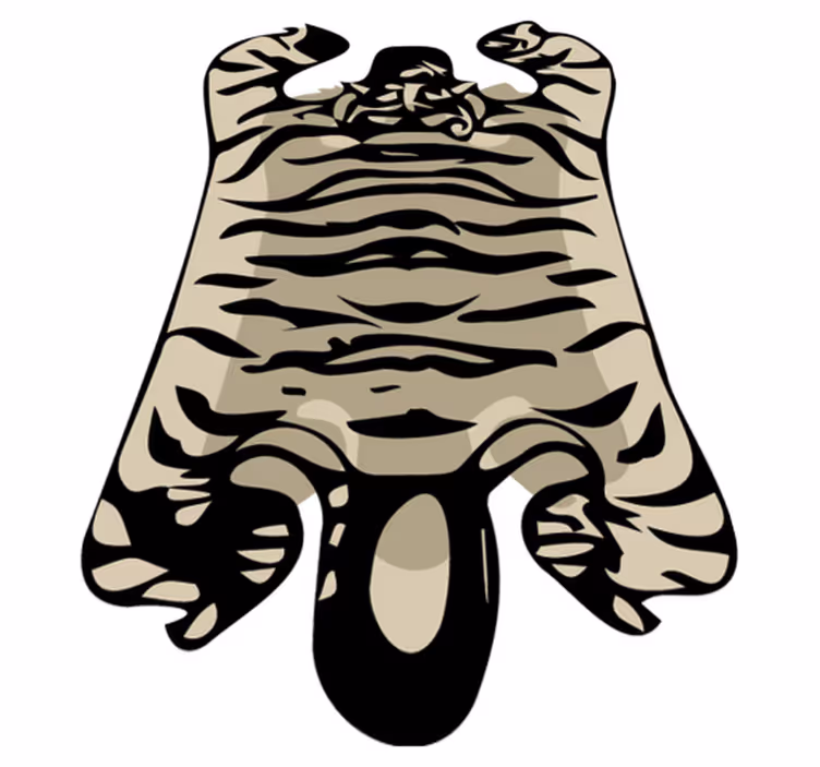 Stilige tigerstriper vinyl teppe dyreavtrykk - Tenstickers