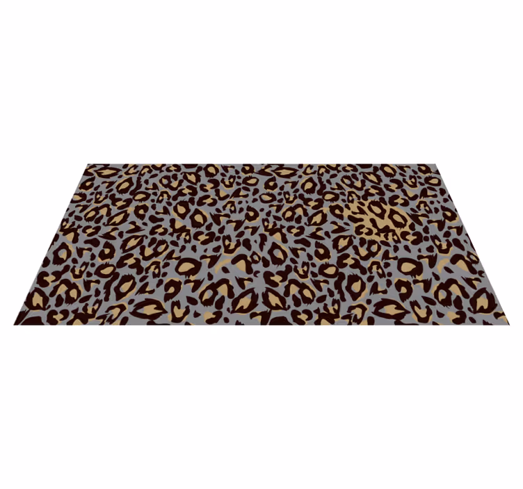 Leopard flekker grå dyr vinyl teppe - Tenstickers