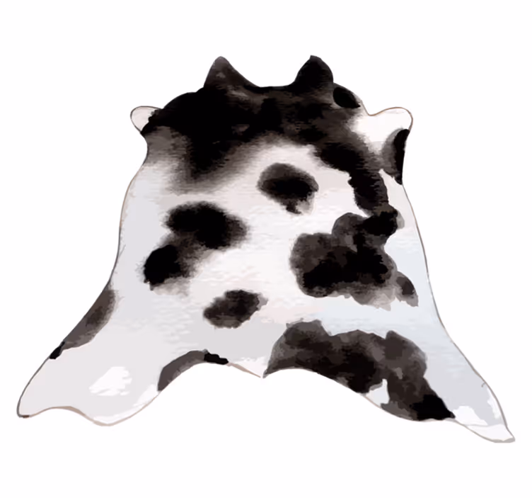 Western cow animal print vinyl teppe - Tenstickers