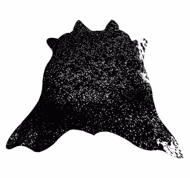 Svart ku dyretrykk vinyl teppe - Tenstickers