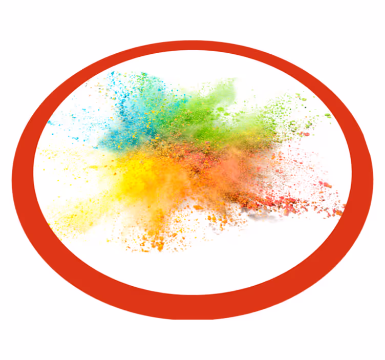 Pulvermaling fargerikt soveromteppe - Tenstickers