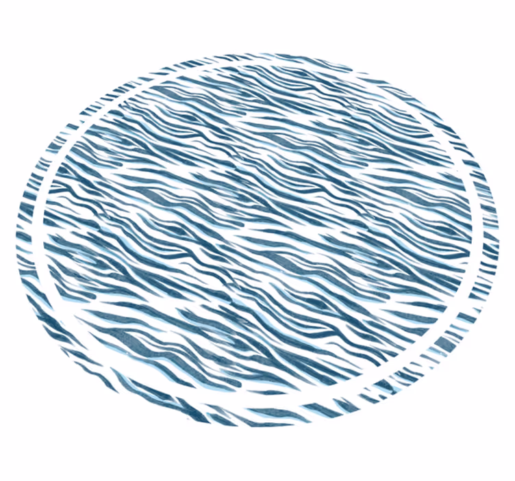 Blu animal print vinyl teppe - Tenstickers