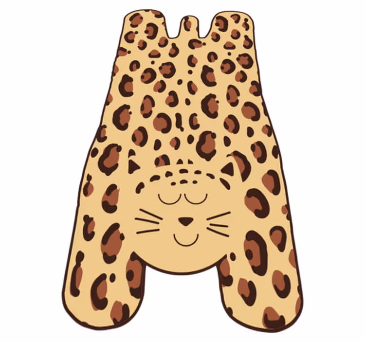Barne gepard dyretrykk vinyl teppe - Tenstickers