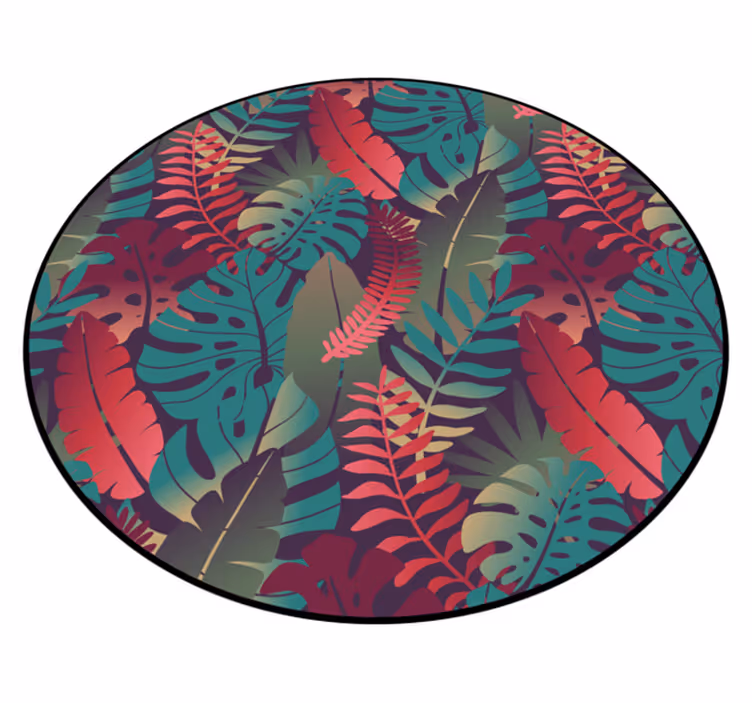 Sirkulær blomst eksotisk soverom vinyl teppe - Tenstickers