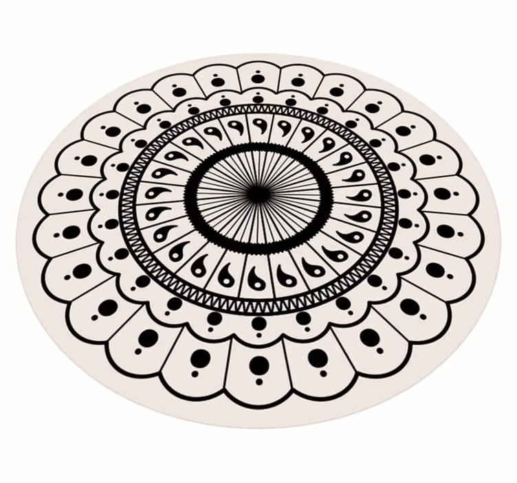 Sirkulært boho mandala soveromteppe - Tenstickers