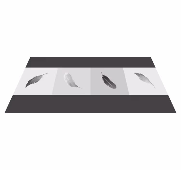 Fjærminimalisme vinyl teppe dyr - Tenstickers