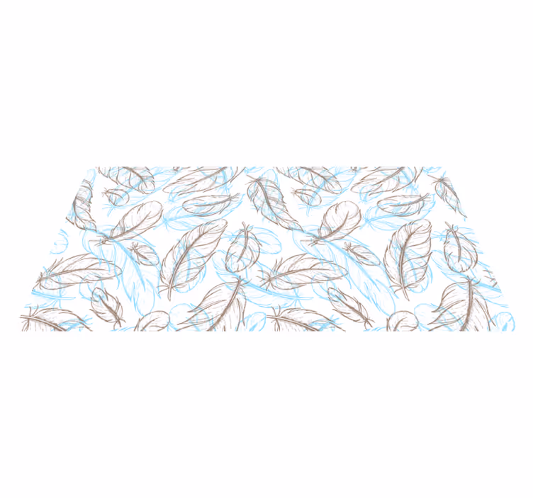 Naturinspirerte blader vinyl teppe mottak - Tenstickers