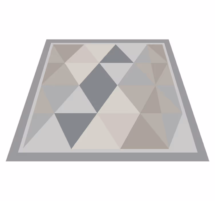 Trekantet grå harmoni vinyl teppe geometrisk - Tenstickers