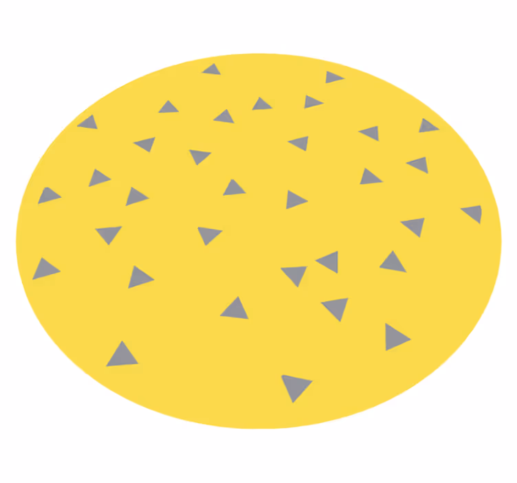 Gul trekantdesign vinyl teppe geometrisk - Tenstickers