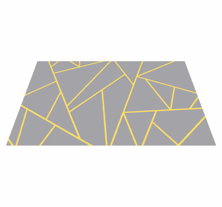 Moderne gul og grå vinyl teppe geometrisk - Tenstickers
