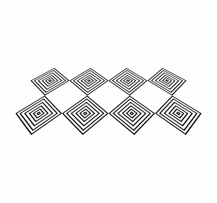 Grafisk fliseffekt fliser vinyl teppe - Tenstickers