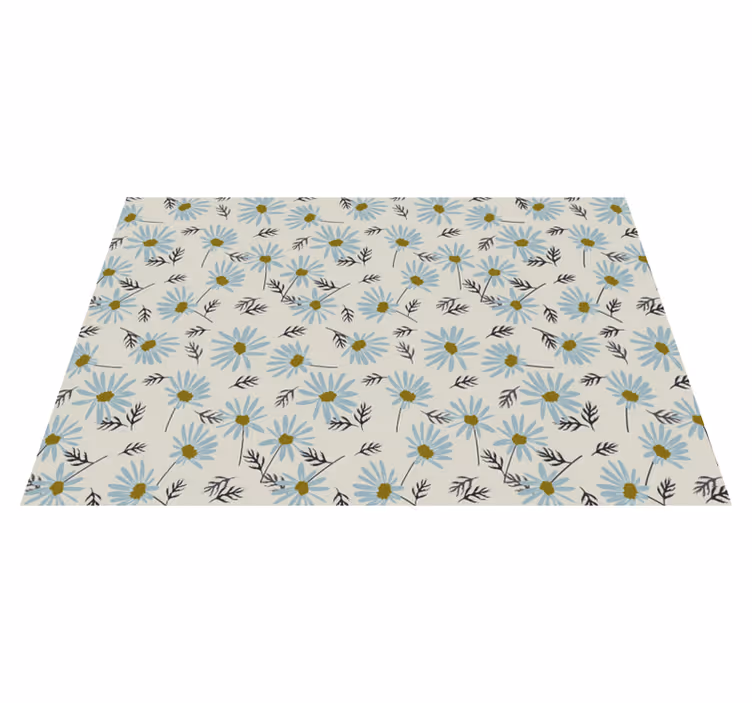 Blomsterfriskhet vinyl teppe stue - Tenstickers