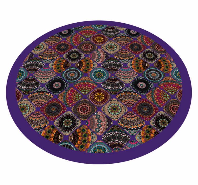 Vintage fargerikt vinyl teppe - Tenstickers