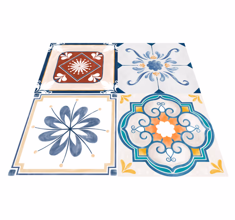 Vintage fire fliser vinyl teppe - Tenstickers